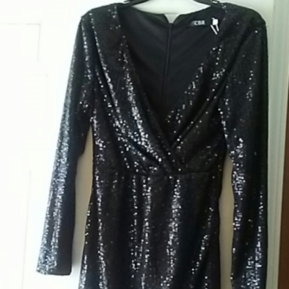 Sexy Black sequin dress
